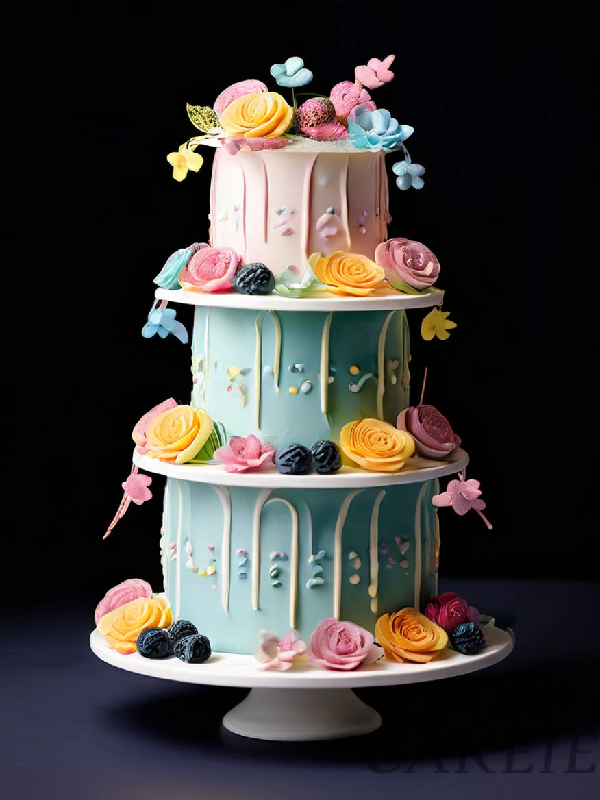 3 Tier  Overloaded Cake